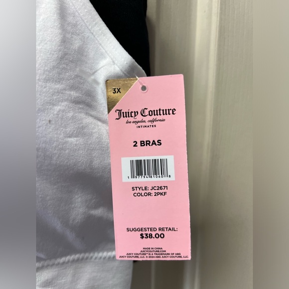 Juicy Couture Size 3XL Sports Bras NWT Bling Rhinestone - Picture 3 of 5